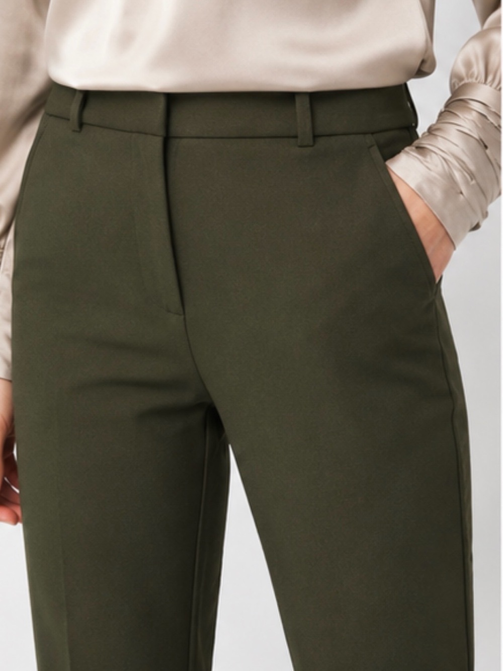 Women’s Comfort Stretch Olive / Sargent Green Ankle Pants